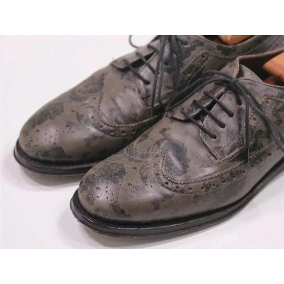Ted Baker Brown/Black Paisley Wingtip Oxford Leather Dress Shoes Men\'s 8.5 main image 7